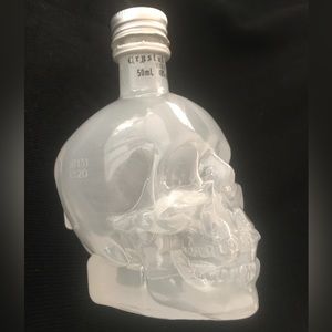 Crystal Head Vodka Frosted Glass Skull Bottle (Empty, 50ml)